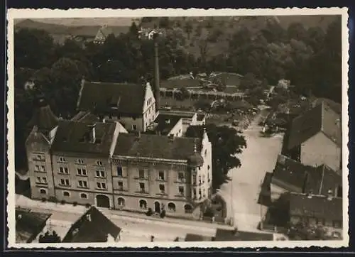 AK Donauwörth, DIe Kronenbrauerei v. Otto Abbt vom Flugzeug aus