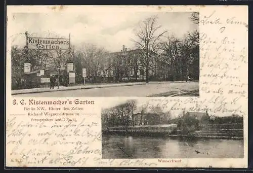 AK Berlin-Tiergarten, Gasthaus J. C. Kistenmacher`s Garten, Hinter den Zelten, Richard Wagner-Strasse 10