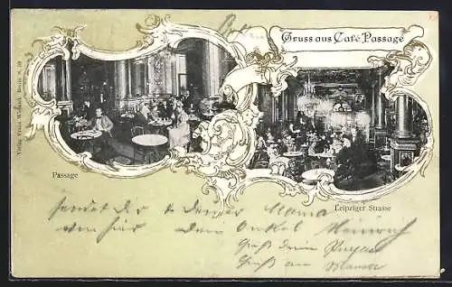 AK Berlin, Café Keck Passage, Speisesaal, Leipzigerstrasse