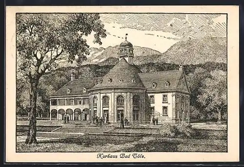 Künstler-AK Bad Tölz, Blick auf das Kurhaus