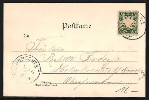 Lithographie Tölz, Krankenheil und Panorama