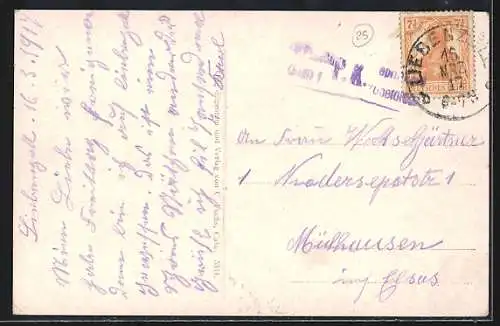 AK Bad Liebenzell, Ortsansicht mit Gasthaus Hirsch