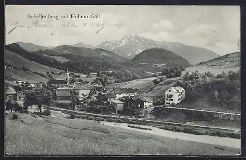 AK Schellenberg / Ramsau, Ortsansicht mit hohem Göll