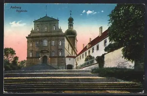 AK Amberg, Blick auf die Bergkirche
