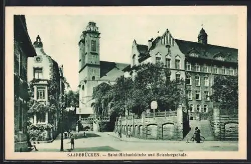 AK Saarbrücken, Saint-Michaelskirche und Rotenbergschule
