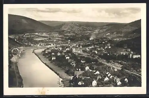 AK Neckargemünd, Blick auf Kleingemünd und Dilsberg
