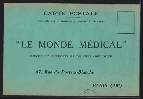 AK Reklame für das Buch Formulaire Astier, 3. Eidition (1925), Monde Medical