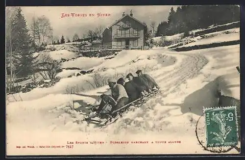 AK Les Sports d`Hiver, Bobsleigh Marchant a toute allure, Schlittenfahren