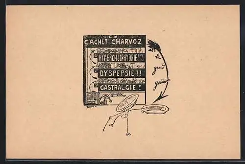 AK Lyon, Pharmacie Centrale, Reklame für Chravoz-Medikamente