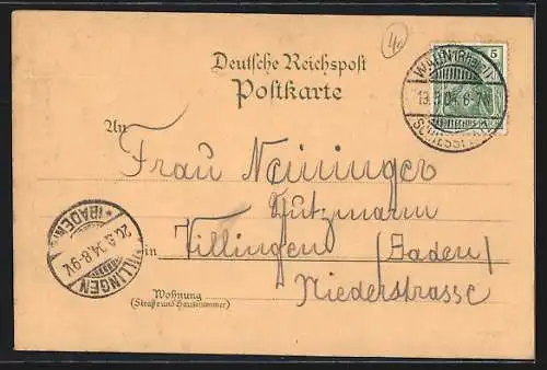 Lithographie Köln, St. Martinskirche mit Deutz