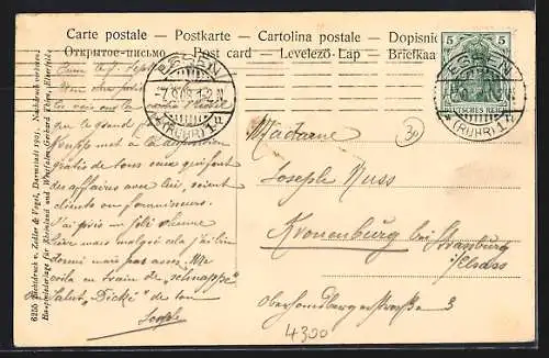 AK Essen a. Ruhr, Krupp`sches Hotel mit Grünanlage