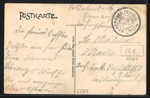 AK Albersweiler /Rheinpfalz, Ortsansicht mit Militär-Schiessplatz und Langenscheider Hof
