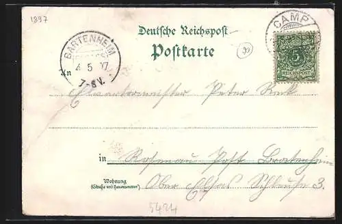 Lithographie Bornhofen, Kirche, Hotel Marienburg, Liebstein & Sterenberg