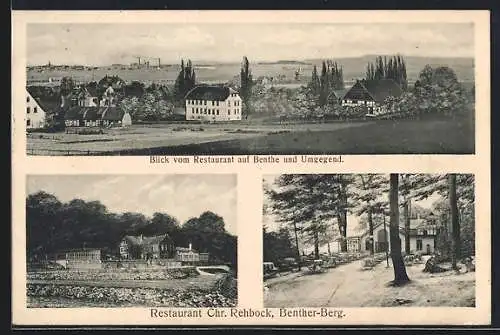 AK Benthe, Ortsansicht, Restaurant auf Benther Berg