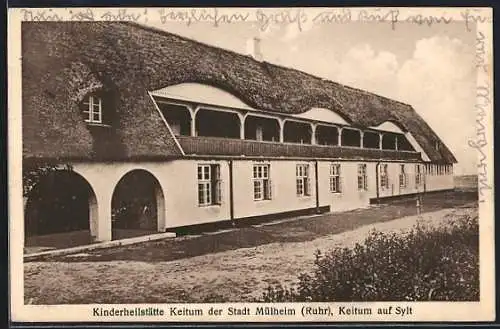 AK Keitum auf Sylt, Kinderheilstätte der Stadt Mülheim