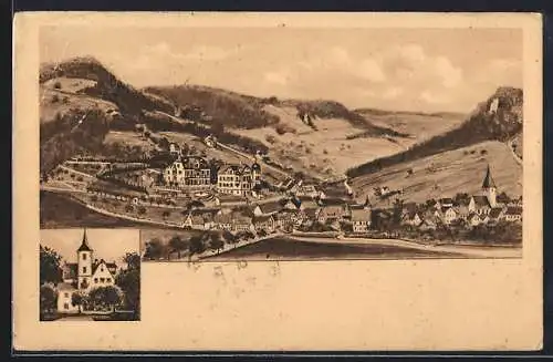 AK Eschenbach b. Hohenstadt, Blick auf die Kurhäuser, Bes. Hugo Wilk