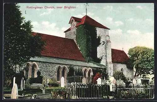 AK Rottingdean near Brighton, Church