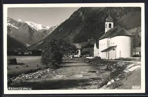 AK Gschnitz, Flusspartie mit Kirche