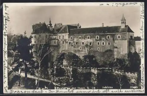 AK Raabs a. d. Thaya, Blick auf das Schloss