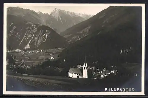 AK Finkenberg, Ortsansicht mit Kirche