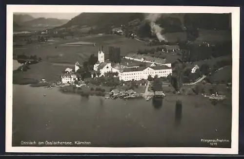 AK Ossiach am Ossiachersee, Ortsansicht aus der Vogelschau