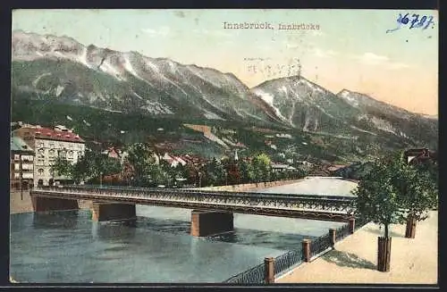 AK Innsbruck, Ortsansicht mit Innbrücke