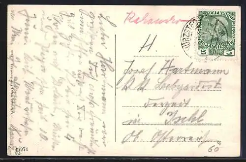 AK Mürzsteg, Teilansicht mit Kirche