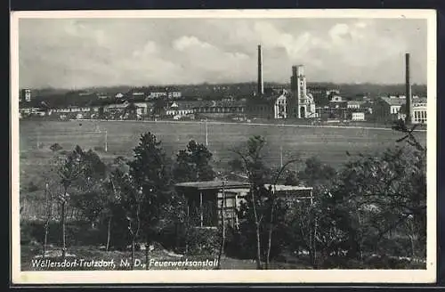 AK Wöllersdorf-Trutzdorf, Blick zur Feuerwerksanstalt