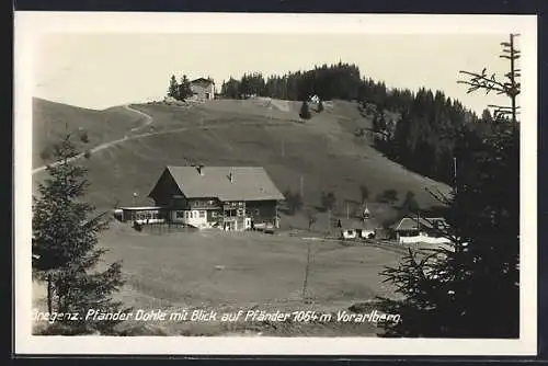 AK Bregenz /Vorarlberg, Pfänder Dohle mit Blick auf Pfänder