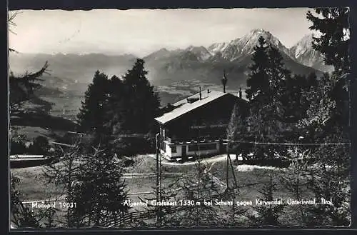 AK Schwaz /Unterinntal, Gasthof Grafenast gegen Karwendel und Unterinntal