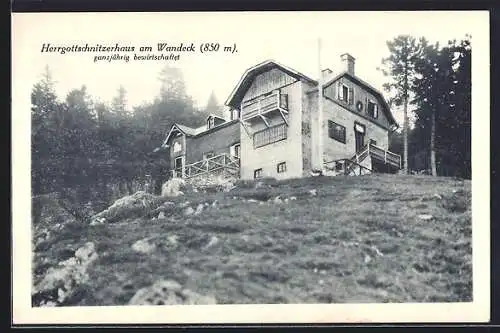 AK Herrgottschnitzerhaus am Wandeck, Inh. F. und M. Schwarzinger