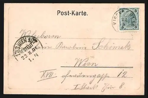 AK Kirchschlag /N. Oe., Ortsansicht mit Berglandschaft