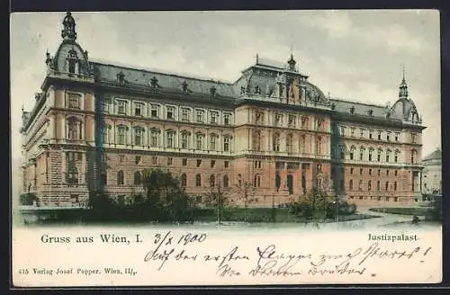 AK Wien, Blick auf den Justizpalast