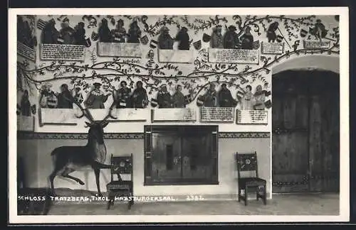 AK Stans /Tirol, Habsburgsaal des Schlosses Tratzberg