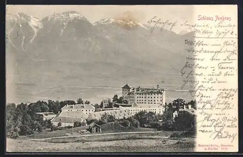 AK Ambras, Blick auf das Schloss