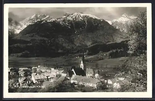 AK Kötschach /Kä., Ortsansicht mit Kirche
