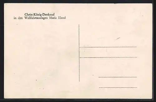 AK St. Jakob im Rosental, Maria Elend, Christ-König-Denkmal in den Wallfahrtsanlagen