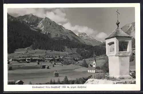 AK Kals-Grossdorf, Ortsansicht gegen das Dorfertal