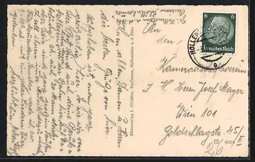 AK Gr. Hollenstein a. d. Ybbs, Ortsansicht mit Ybbstal