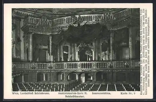 AK Wien, Lustschloss Schönbrunn, Schlosstheater