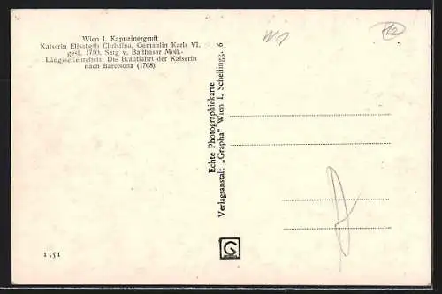 AK Wien, Kapuzinergruft, Grab der Kaiserin Elisabeth Christina