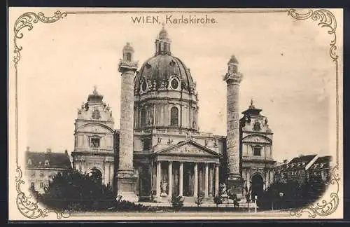 AK Wien, Ansicht der Karlskirche
