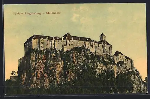 AK Riegersburg /Steiermark, Blick zum Schloss