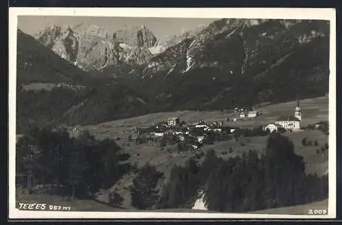 AK Telfes, Ortsansicht mit Umgebung