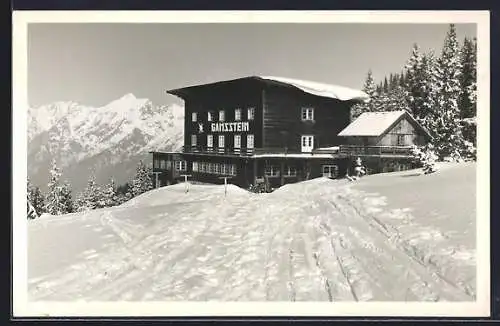 AK Schwaz /Tirol, Gasthof Gamssteinhaus im Winter