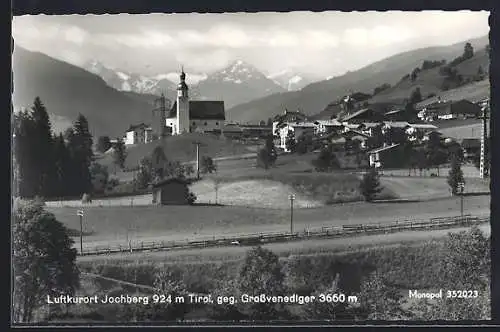 AK Jochberg /Tirol, Ortsansicht gegen Grossvenediger