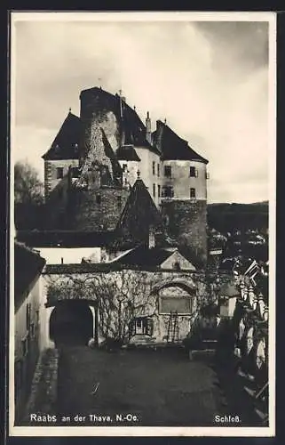 AK Raabs an der Thaya, Ansicht vom Schloss