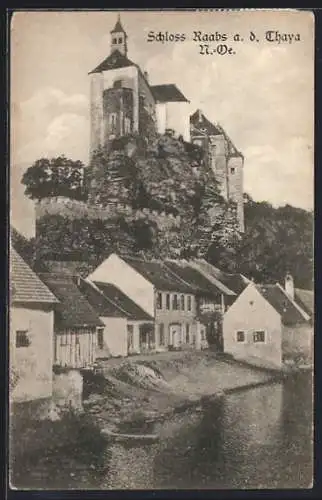 AK Raabs an der Thaya, Blick zum Schloss