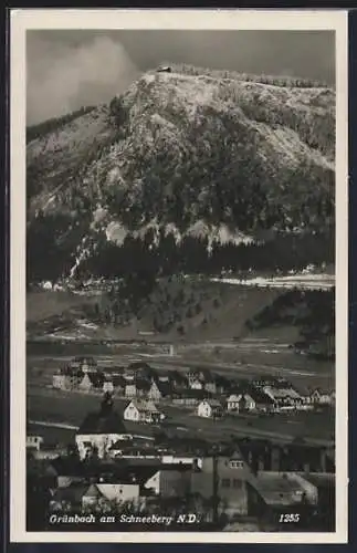 AK Grünbach am Schneeberg, Blick auf den Ort
