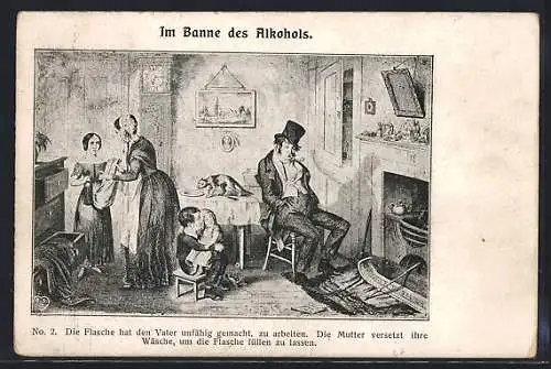 AK Alkoholkranker Mann ruiniert seine Familie, die Mutter muss ihre Kleidung verkaufen